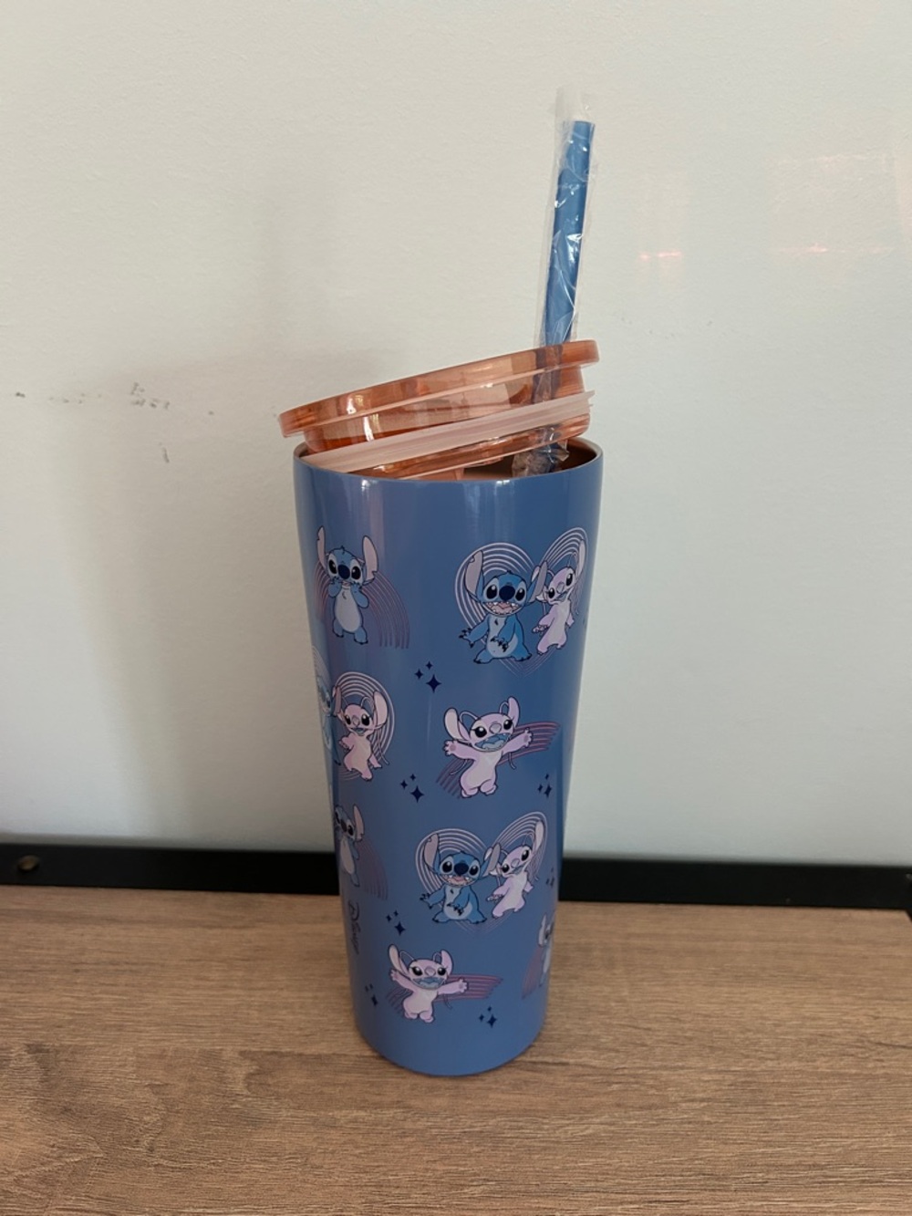 NWT Official Disney x Lilo and Stitch (Stitch and Angel Patterned) Tumbler